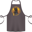 I Like Cats, Saxophones & Maybe 3 People Cotton Apron 100% Organic Dark Grey