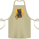 I Like Cats, Saxophones & Maybe 3 People Cotton Apron 100% Organic Khaki