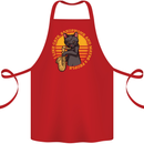 I Like Cats, Saxophones & Maybe 3 People Cotton Apron 100% Organic Red