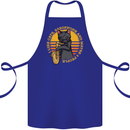 I Like Cats, Saxophones & Maybe 3 People Cotton Apron 100% Organic Royal Blue