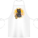 I Like Cats, Saxophones & Maybe 3 People Cotton Apron 100% Organic White