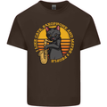 I Like Cats, Saxophones & Maybe 3 People Kids T-Shirt Childrens Chocolate
