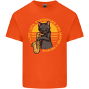 I Like Cats, Saxophones & Maybe 3 People Kids T-Shirt Childrens Orange