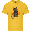 I Like Cats, Saxophones & Maybe 3 People Kids T-Shirt Childrens Yellow