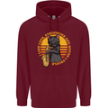 I Like Cats, Saxophones & Maybe 3 People Mens 80% Cotton Hoodie Maroon