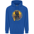 I Like Cats, Saxophones & Maybe 3 People Mens 80% Cotton Hoodie Royal Blue