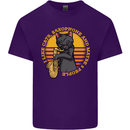 I Like Cats, Saxophones & Maybe 3 People Mens Cotton T-Shirt Tee Top Purple