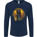 I Like Cats, Saxophones & Maybe 3 People Mens Long Sleeve T-Shirt Navy Blue