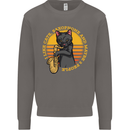 I Like Cats, Saxophones & Maybe 3 People Mens Sweatshirt Jumper Charcoal