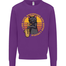 I Like Cats, Saxophones & Maybe 3 People Mens Sweatshirt Jumper Purple