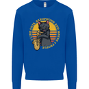 I Like Cats, Saxophones & Maybe 3 People Mens Sweatshirt Jumper Royal Blue