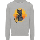 I Like Cats, Saxophones & Maybe 3 People Mens Sweatshirt Jumper Sports Grey