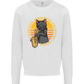 I Like Cats, Saxophones & Maybe 3 People Mens Sweatshirt Jumper White