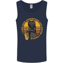 I Like Cats, Saxophones & Maybe 3 People Mens Vest Tank Top Navy Blue