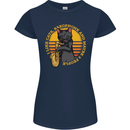 I Like Cats, Saxophones & Maybe 3 People Womens Petite Cut T-Shirt Navy Blue
