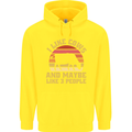I Like Cows & 3 People Funny Sarcastic Slogan Childrens Kids Hoodie Yellow