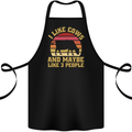 I Like Cows & 3 People Funny Sarcastic Slogan Cotton Apron 100% Organic Black
