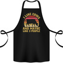 I Like Cows & 3 People Funny Sarcastic Slogan Cotton Apron 100% Organic Black
