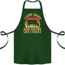 I Like Cows & 3 People Funny Sarcastic Slogan Cotton Apron 100% Organic Forest Green
