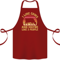 I Like Cows & 3 People Funny Sarcastic Slogan Cotton Apron 100% Organic Maroon