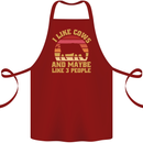 I Like Cows & 3 People Funny Sarcastic Slogan Cotton Apron 100% Organic Maroon