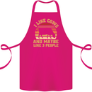 I Like Cows & 3 People Funny Sarcastic Slogan Cotton Apron 100% Organic Pink