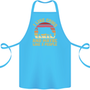 I Like Cows & 3 People Funny Sarcastic Slogan Cotton Apron 100% Organic Turquoise