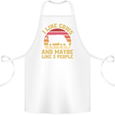 I Like Cows & 3 People Funny Sarcastic Slogan Cotton Apron 100% Organic White