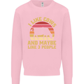 I Like Cows & 3 People Funny Sarcastic Slogan Kids Sweatshirt Jumper Light Pink