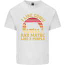I Like Cows & 3 People Funny Sarcastic Slogan Kids T-Shirt Childrens White