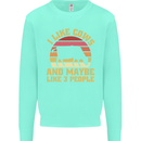 I Like Cows & 3 People Funny Sarcastic Slogan Mens Sweatshirt Jumper Peppermint