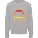 I Like Cows & 3 People Funny Sarcastic Slogan Mens Sweatshirt Jumper Sports Grey