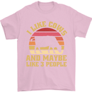 I Like Cows & 3 People Funny Sarcastic Slogan Mens T-Shirt 100% Cotton Light Pink