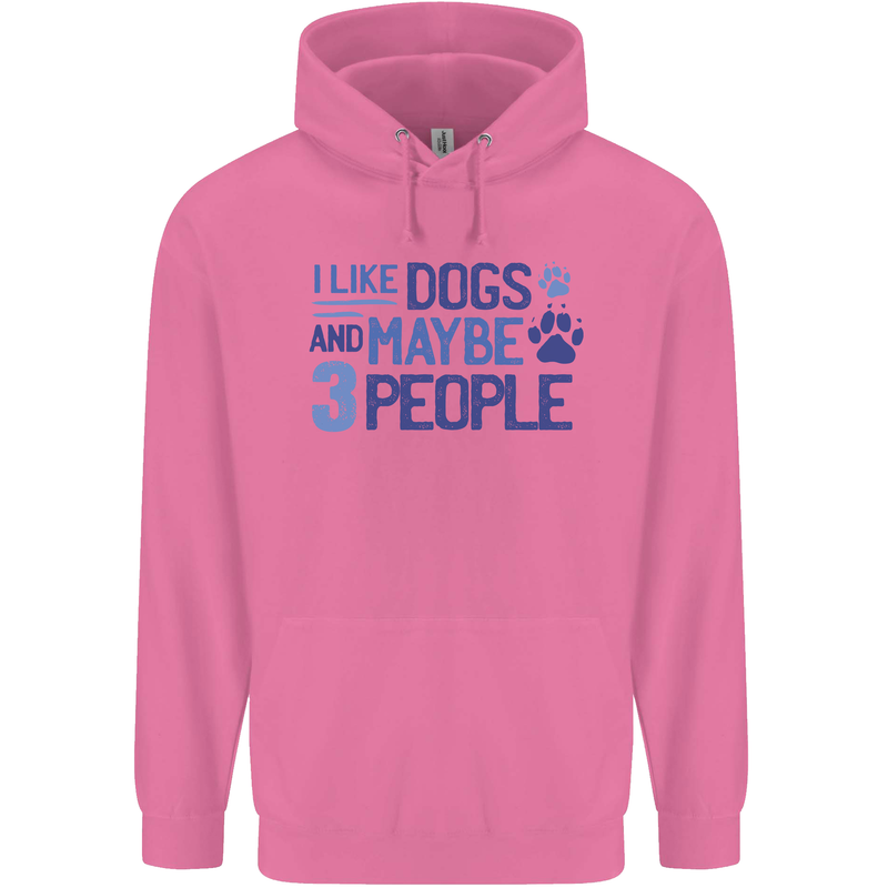 I Like Dogs and Maybe Three People Childrens Kids Hoodie Azalea