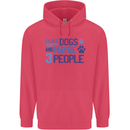 I Like Dogs and Maybe Three People Childrens Kids Hoodie Heliconia