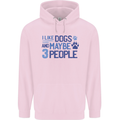 I Like Dogs and Maybe Three People Childrens Kids Hoodie Light Pink