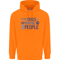 I Like Dogs and Maybe Three People Childrens Kids Hoodie Orange