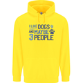 I Like Dogs and Maybe Three People Childrens Kids Hoodie Yellow