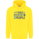 I Like Dogs and Maybe Three People Childrens Kids Hoodie Yellow