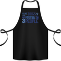 I Like Dogs and Maybe Three People Cotton Apron 100% Organic Black