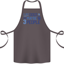 I Like Dogs and Maybe Three People Cotton Apron 100% Organic Dark Grey
