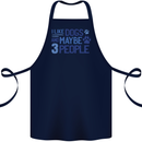 I Like Dogs and Maybe Three People Cotton Apron 100% Organic Navy Blue