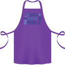 I Like Dogs and Maybe Three People Cotton Apron 100% Organic Purple