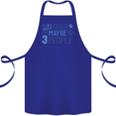 I Like Dogs and Maybe Three People Cotton Apron 100% Organic Royal Blue
