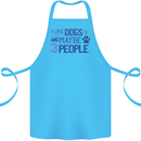 I Like Dogs and Maybe Three People Cotton Apron 100% Organic Turquoise
