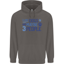 I Like Dogs and Maybe Three People Mens 80% Cotton Hoodie Charcoal