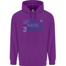 I Like Dogs and Maybe Three People Mens 80% Cotton Hoodie Purple