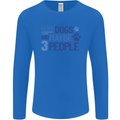 I Like Dogs and Maybe Three People Mens Long Sleeve T-Shirt Royal Blue