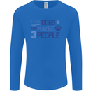 I Like Dogs and Maybe Three People Mens Long Sleeve T-Shirt Royal Blue