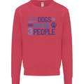 I Like Dogs and Maybe Three People Mens Sweatshirt Jumper Heliconia
